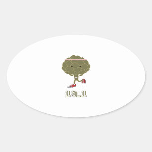 Artichoke Runner 13.1 Oval Sticker