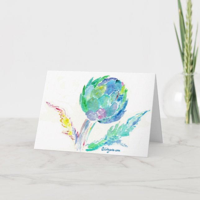 Artichoke Song Fine Art Painting Card (Front)