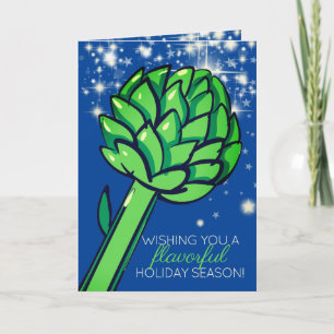 Artichoke tried food chef restaurant catering holiday card