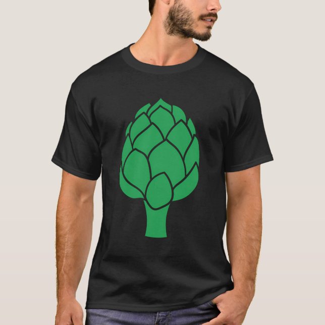 Artichoke Vegetarian Plant Lover Vegetable Thistle T-Shirt (Front)
