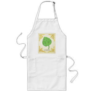 artichoke with leaves classic design long apron