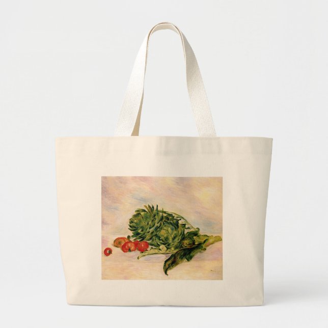 Artichokes and Tomatoes Large Tote Bag (Front)