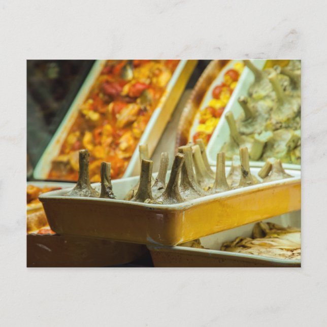 Artichokes, ready to eat postcard (Front)