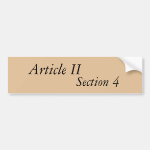 Article II Section 4 bumper sticker