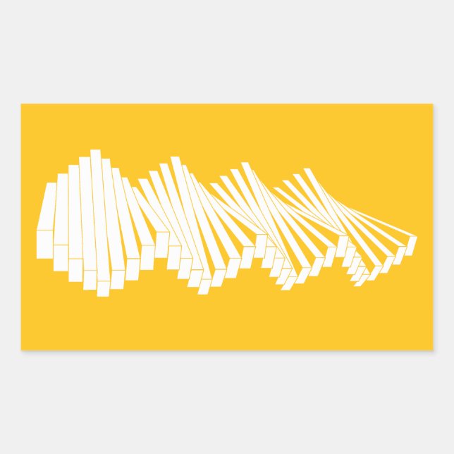 articulated wall rectangular sticker (Front)