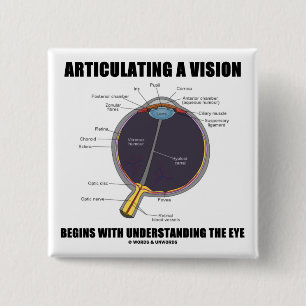 Articulating A Vision Begins Understanding Eye 15 Cm Square Badge