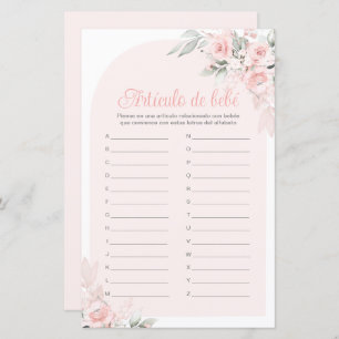 Artículo de bebé juego para Baby Shower Niña