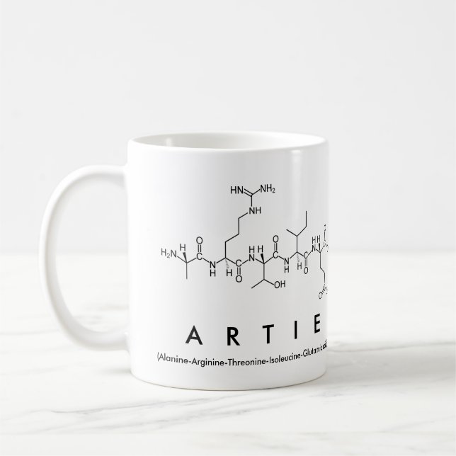 Artie peptide name mug (Left)