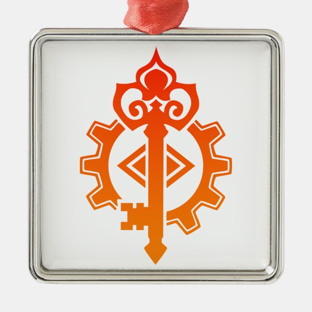 Artificer Engineer Crafter Mechanist DnD Metal Ornament (Front)