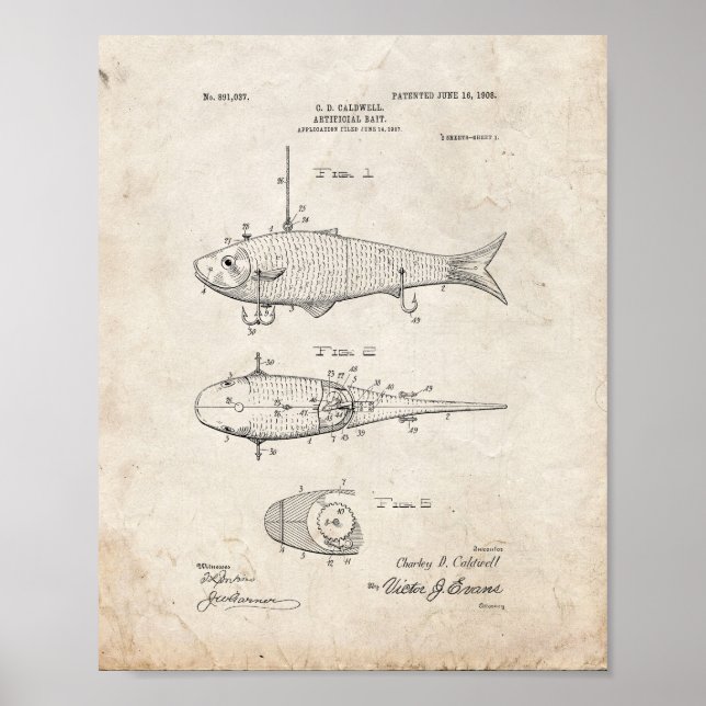 Artificial Bait Patent - Old Look Poster (Front)