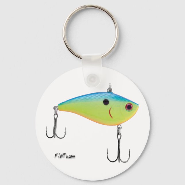 Artificial Bait, Tackle, Fishing Gear Key Ring (Front)