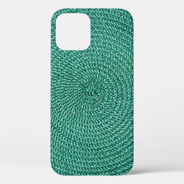 Artificial braided green fabric texture. Case-Mate iPhone case (Back)