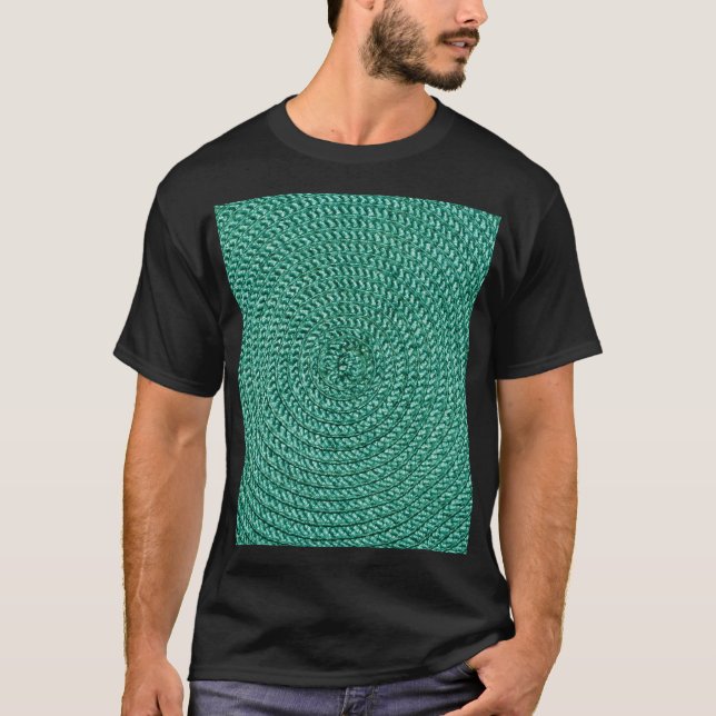 Artificial braided green fabric texture. T-Shirt (Front)