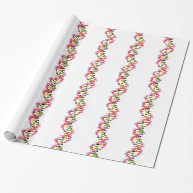 Artificial DNA model Wrapping Paper (Unrolled)