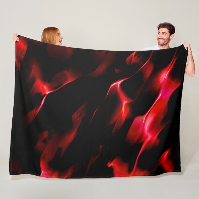 Artificial dunes in red shading fleece blanket (In Situ)