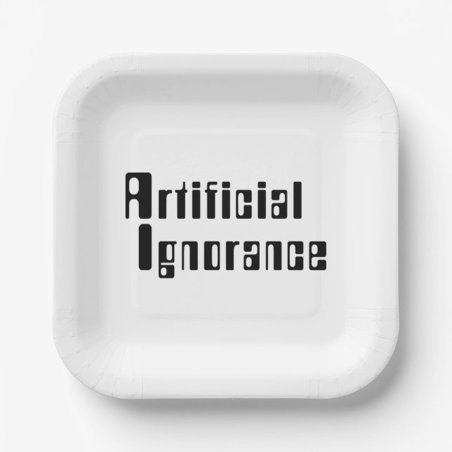 Artificial Ignorance Paper Plate (Front)