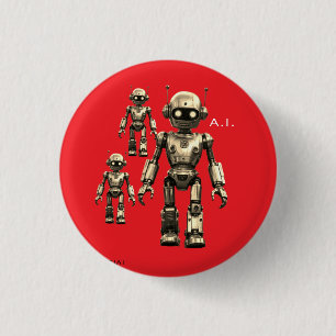 ARTIFICIAL INTELLIGENCE 3 CM ROUND BADGE