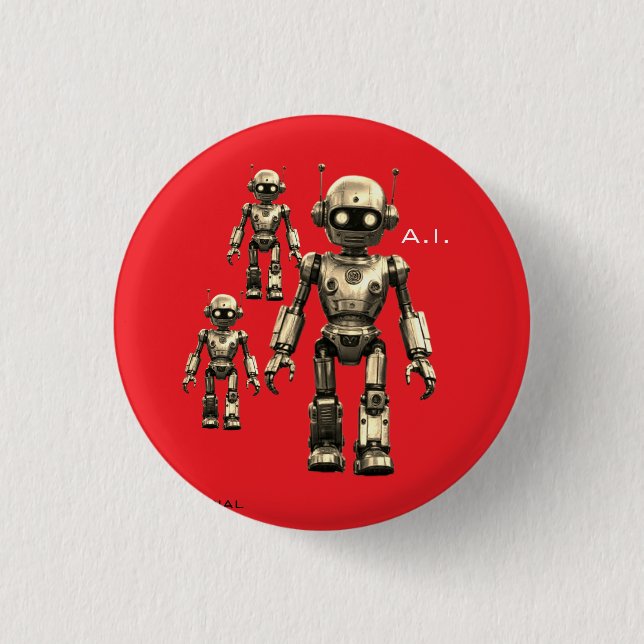 ARTIFICIAL INTELLIGENCE 3 CM ROUND BADGE (Front)