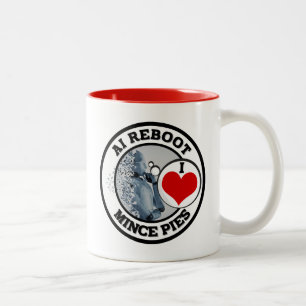 Artificial Intelligence (AI) - I Love Mince Pies Two-Tone Coffee Mug