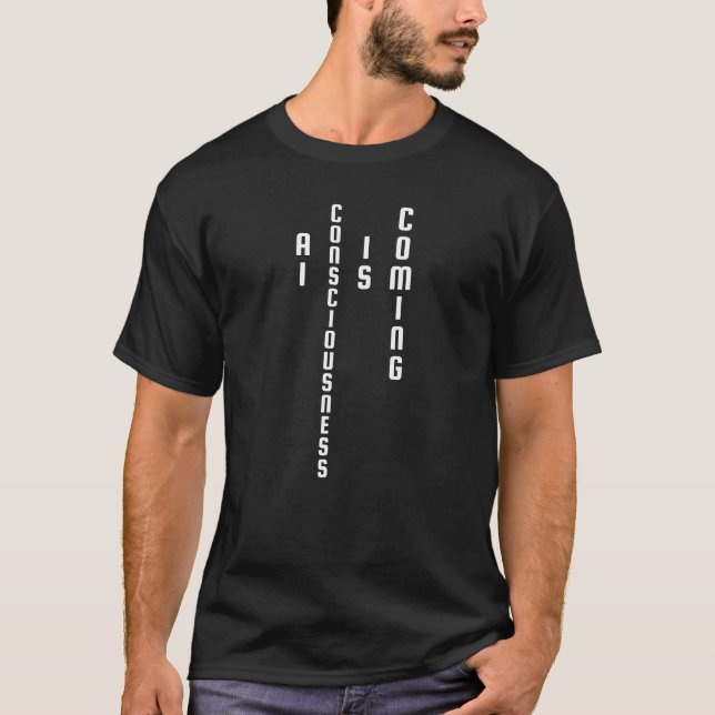 Artificial Intelligence AI Threat Anti-AI T-Shirt (Front)