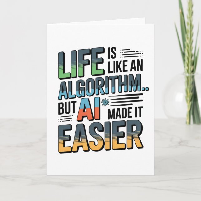 Artificial Intelligence Algorithm Life Card (Front)