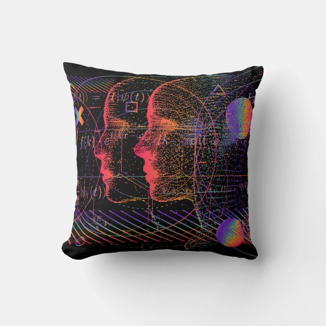 Artificial Intelligence and Virtual Reality concep Cushion (Front)