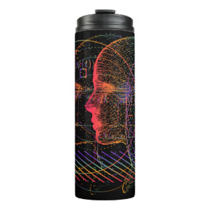 Artificial Intelligence and Virtual Reality concep Thermal Tumbler
