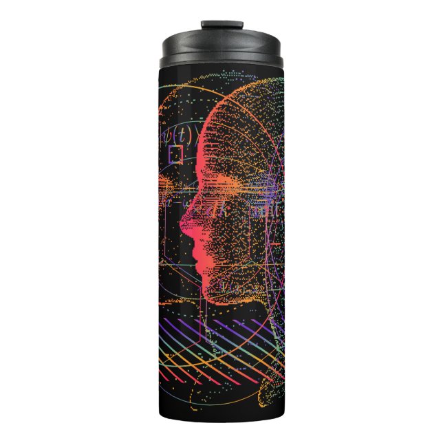 Artificial Intelligence and Virtual Reality concep Thermal Tumbler (Front)