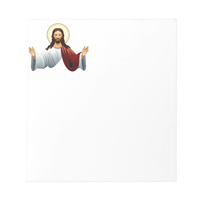 Artificial Intelligence Art of Jesus with Arms Out Notepad (Front)