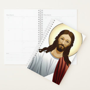 Artificial Intelligence Art of Jesus with Arms Out Planner