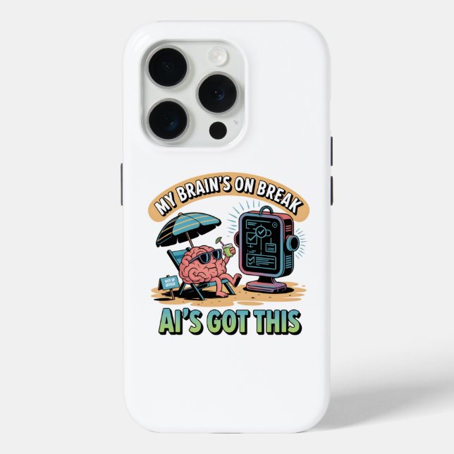  Artificial Intelligence Brain Break Humour Case-Mate iPhone Case (Back)