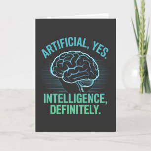 Artificial Intelligence Brain Humor Design Card