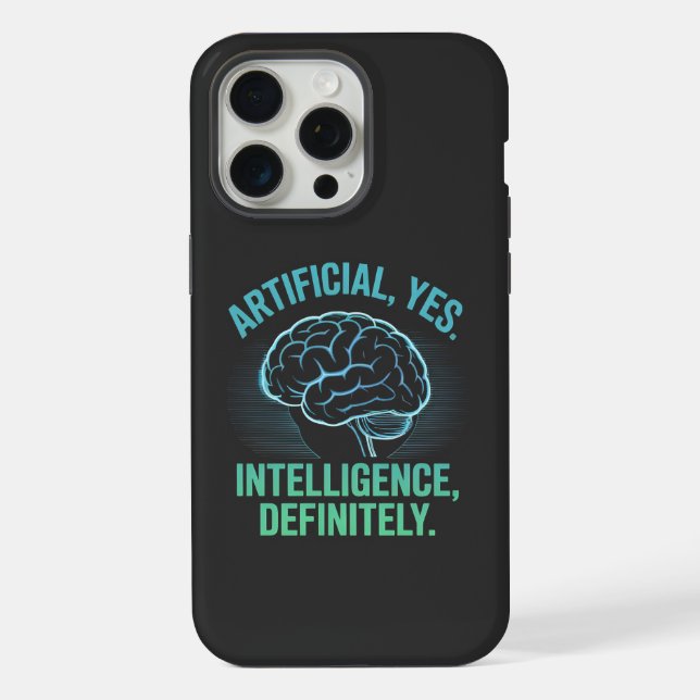 Artificial Intelligence Brain Humour Design iPhone Case (Back)