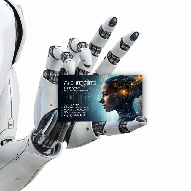 Artificial Intelligence Chatbot Company Business Card (Creator Uploaded)
