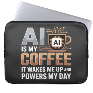Artificial Intelligence Coffee Humour Laptop Sleeve