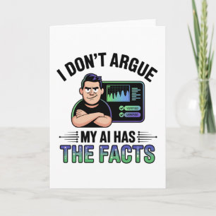 Artificial Intelligence Facts Humour Design Card
