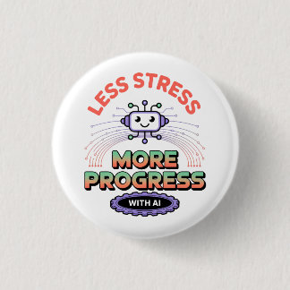 Artificial Intelligence Fashion Robotics Mens Top 3 Cm Round Badge