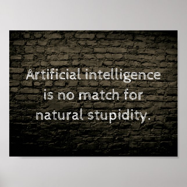 Artificial intelligence joke poster (Front)