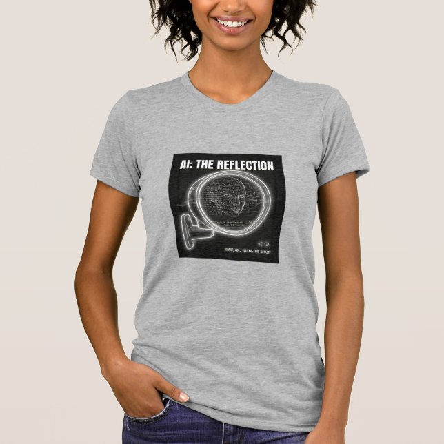 Artificial Intelligence Mirror Data Self Cyberpunk T-Shirt (Front)