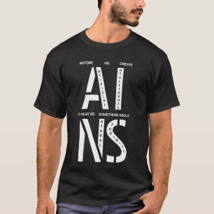 Artificial Intelligence modern and simple black T-Shirt