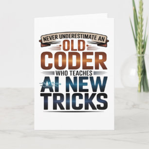 Artificial Intelligence Old Coder Design Card