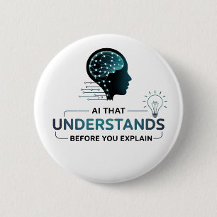 Artificial Intelligence Smart Tech Design 6 Cm Round Badge
