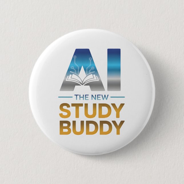 Artificial Intelligence Study Buddy Design 6 Cm Round Badge (Front)