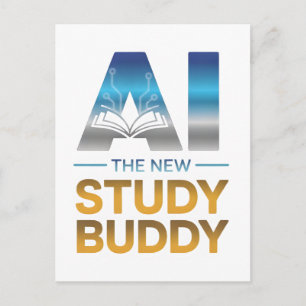 Artificial Intelligence Study Buddy Design Postcard