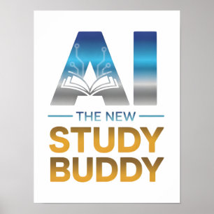 Artificial Intelligence Study Buddy Design Poster