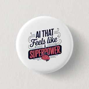 Artificial Intelligence Superpower Graphic 3 Cm Round Badge