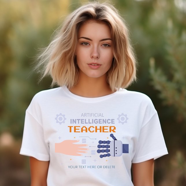 Artificial Intelligence Teacher - man & machine  T-Shirt (Creator Uploaded)