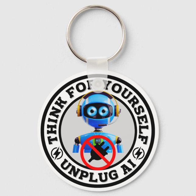 Artificial Intelligence - Unplug AI Key Ring (Back)