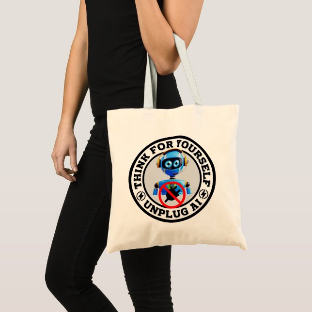 Artificial Intelligence - Unplug AI Tote Bag (Front (Product))