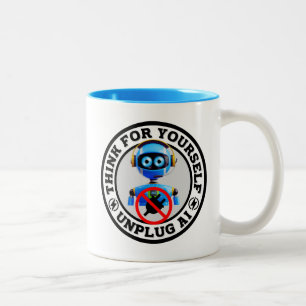 Artificial Intelligence - Unplug AI Two-Tone Coffee Mug